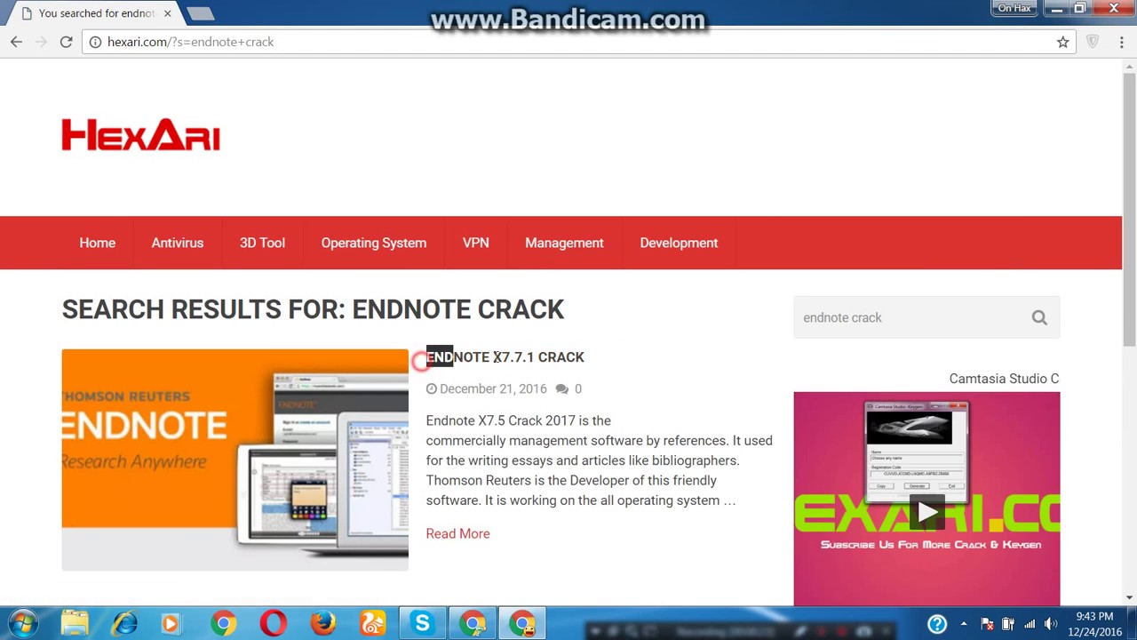 install endnote x7